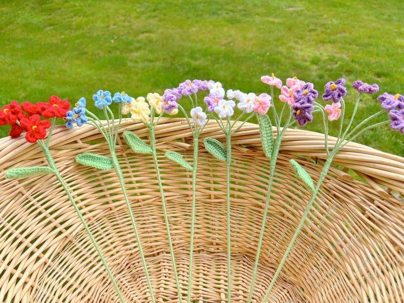 Crochet Baby's Breath Flower, Forget-Me-Not Crochet flowers, Crochet Flower Bouquets, Crochet Gypsophila, Cute Flowers, Mother's Day Gift image 10