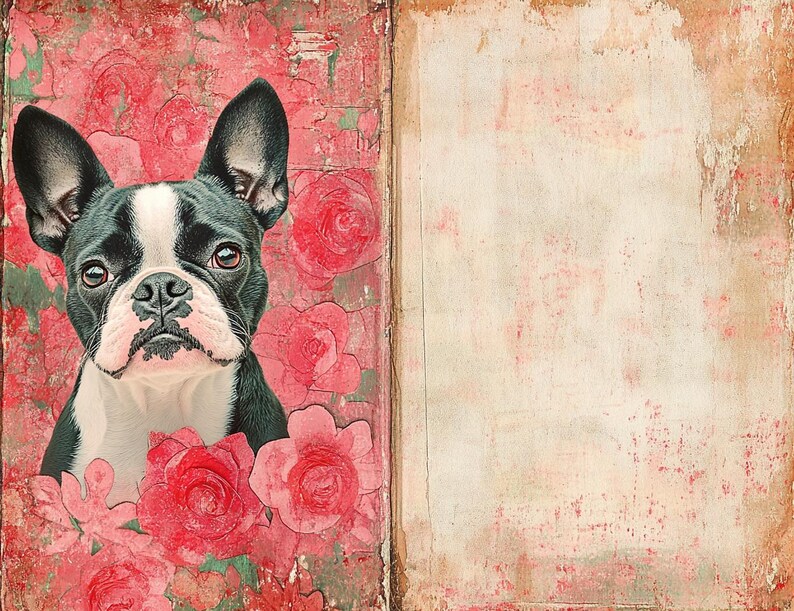 Boston Terrier Valentine Card, PERSONALIZED Cards, Dog Valentine’s Day - View #7