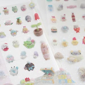 NEU Sumikko Mini Aufkleber Kawaii Little Gurashi Corner Charaktere funkelnder holographischer Aufkleber für Journaling Scrapbook Planner Decor