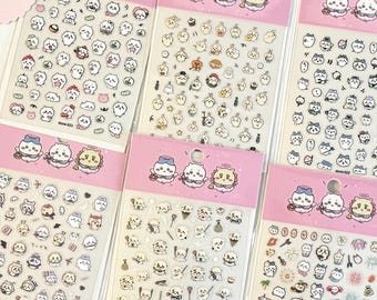 NEW ChiiKawa Friends Mini Stickers Hachi Usagi Rak Retro Japanese Manga Y2K Sticker for Nail Art Mani Journaling Scrapbook Planner NDS Decor