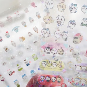 ChiiKawa #1 Vrienden Leuke Mini Stickers Usagi Holografische Retro Japanse Manga Y2K Sticker voor Journal Scrapbook Planner DS Decor