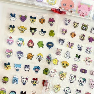 Retro Tama gotchi Digital Pets Sticker Sheet Carino Mametchi Friends Retro Pixel style y2k Mini adesivi per Planner Journals Scrapbook Decor