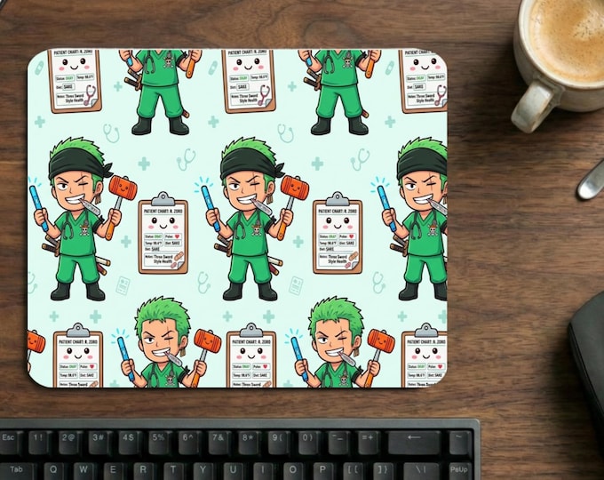 Zoro in Scrubs Mousepad