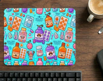 Devil Fruit Pharmacy Mousepad - Anime Medical Desk Mat, Doctor Nurse Gaming Pad, Aesthetic Japanese Manga Office Gift