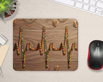Kente Heartbeat Mouse Pad