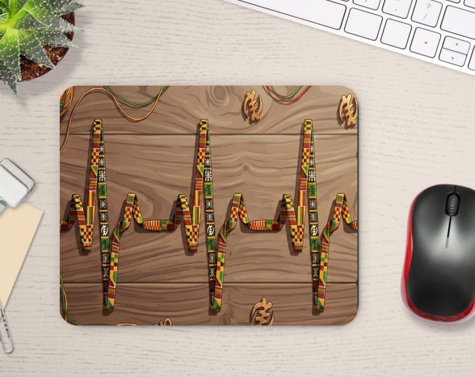 Kente Heartbeat Mouse Pad