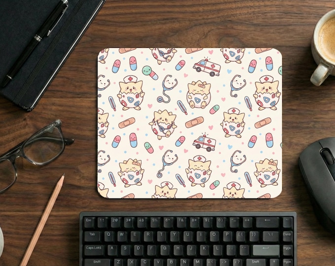 Togepi Mousepad - Medical Student Gift - Pediatric Nurse Decor - Kawaii Anime