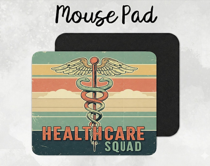 Distressed Retro Healthcare Squad Mouse Pad