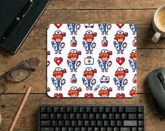 Misty Retro Pixel Art Mousepad - Anime Trainer Medical Gift