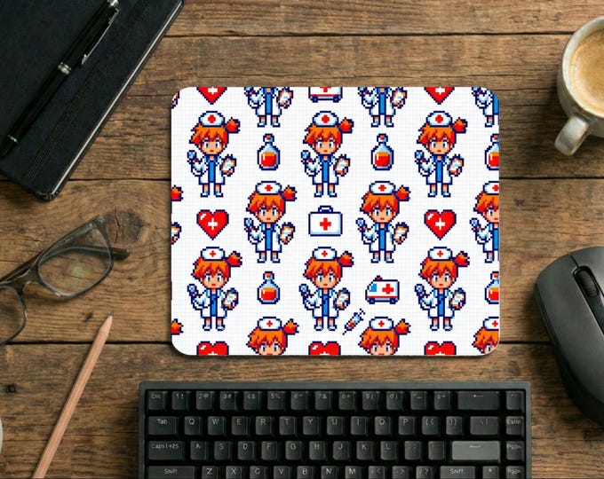 Misty Retro Pixel Art Mousepad - Anime Trainer Medical Gift