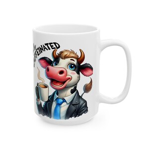 Funny Cartoons Ceramic Mug - Before Coffee Fully Caffeinated, Humor Animal Characters, Coffee Cup, Tea Mug, Office Gift, Novelty Drinkware,