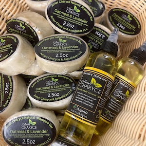 4ct Amòr Charyce 2.5oz Natural Oatmeal and Lavender Shampoo Bar
