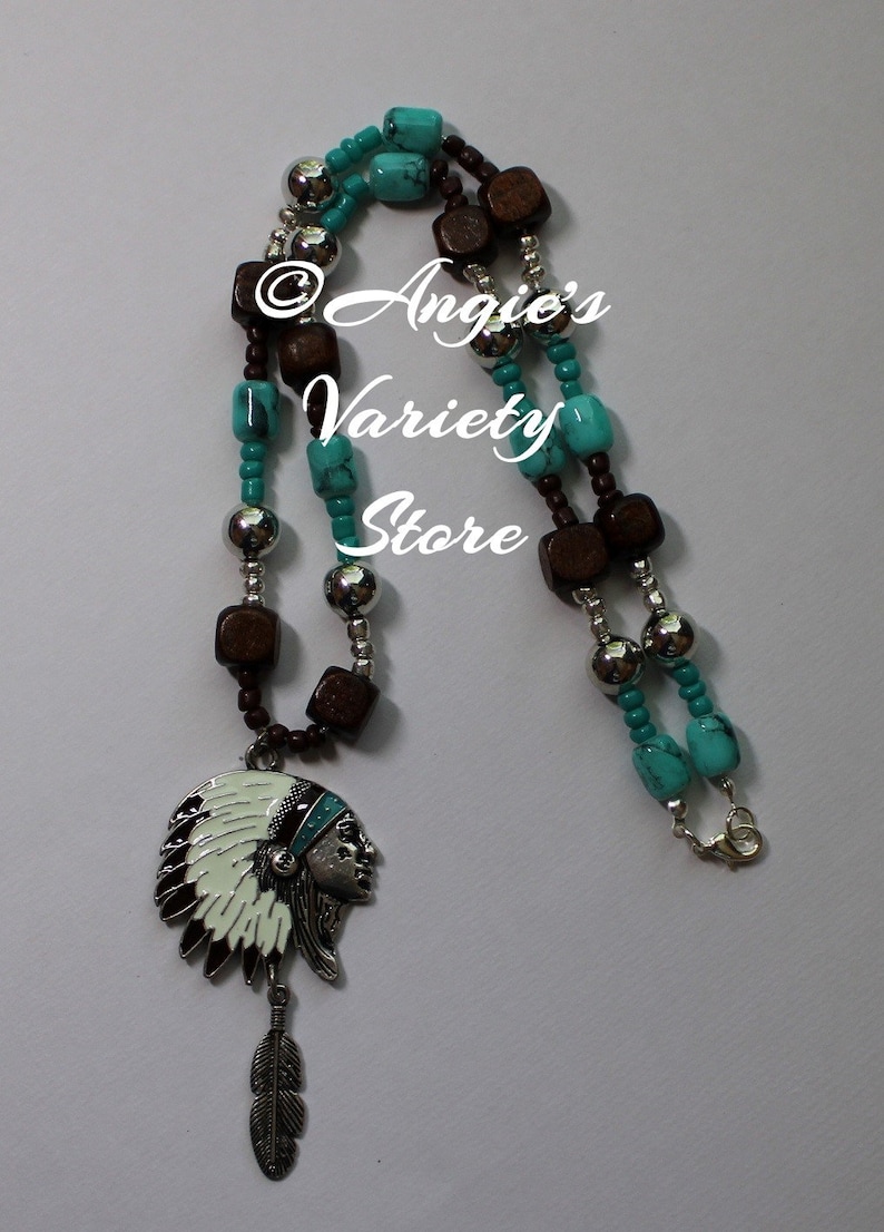 Indian Head Bead Necklace