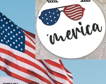 Merica DIY Laser Cut Wood Sign Craft Paint Kit