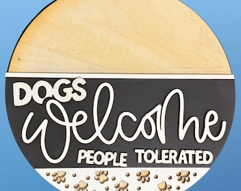 DIY Dogs Welcome Wood Sign Painting Kit for Pet Lovers