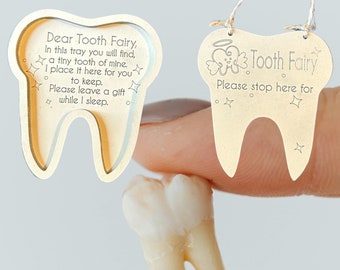 Tooth Fairy Laser Cut Lightweight Wood Tooth Tray