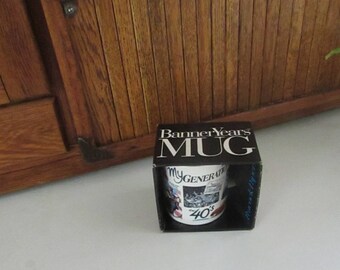 The 40’s – Banner Years Mug – My Generation – 1940s - by Peacock Papers – NOS - Vintage Mug with Original Box