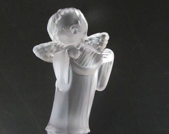 Joy to the World Angel with Harp Glass Bell –1982 Little Gallery Angel French Crystal Bell– Vintage Hallmark Collectible Bell & Original Box