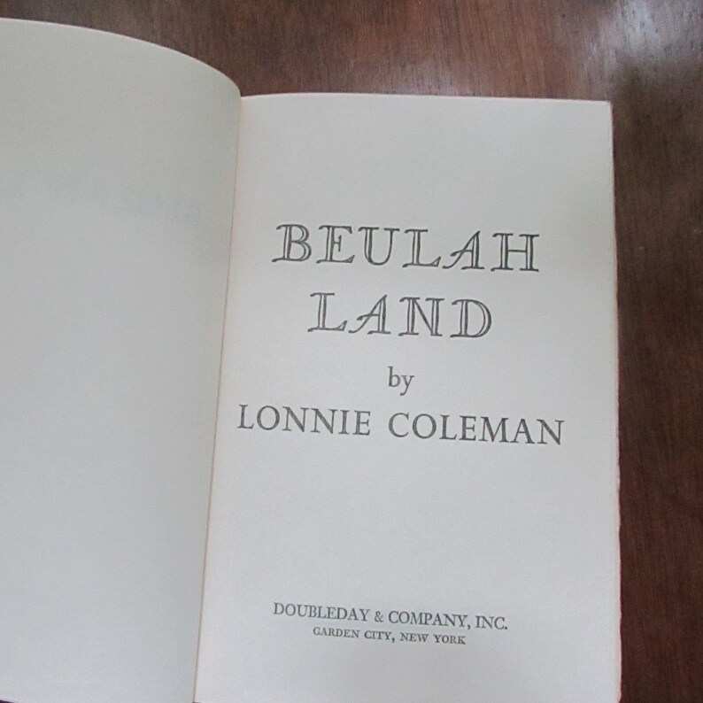 Beulah Land by Lonnie Coleman First Book of Beulah Land Etsy