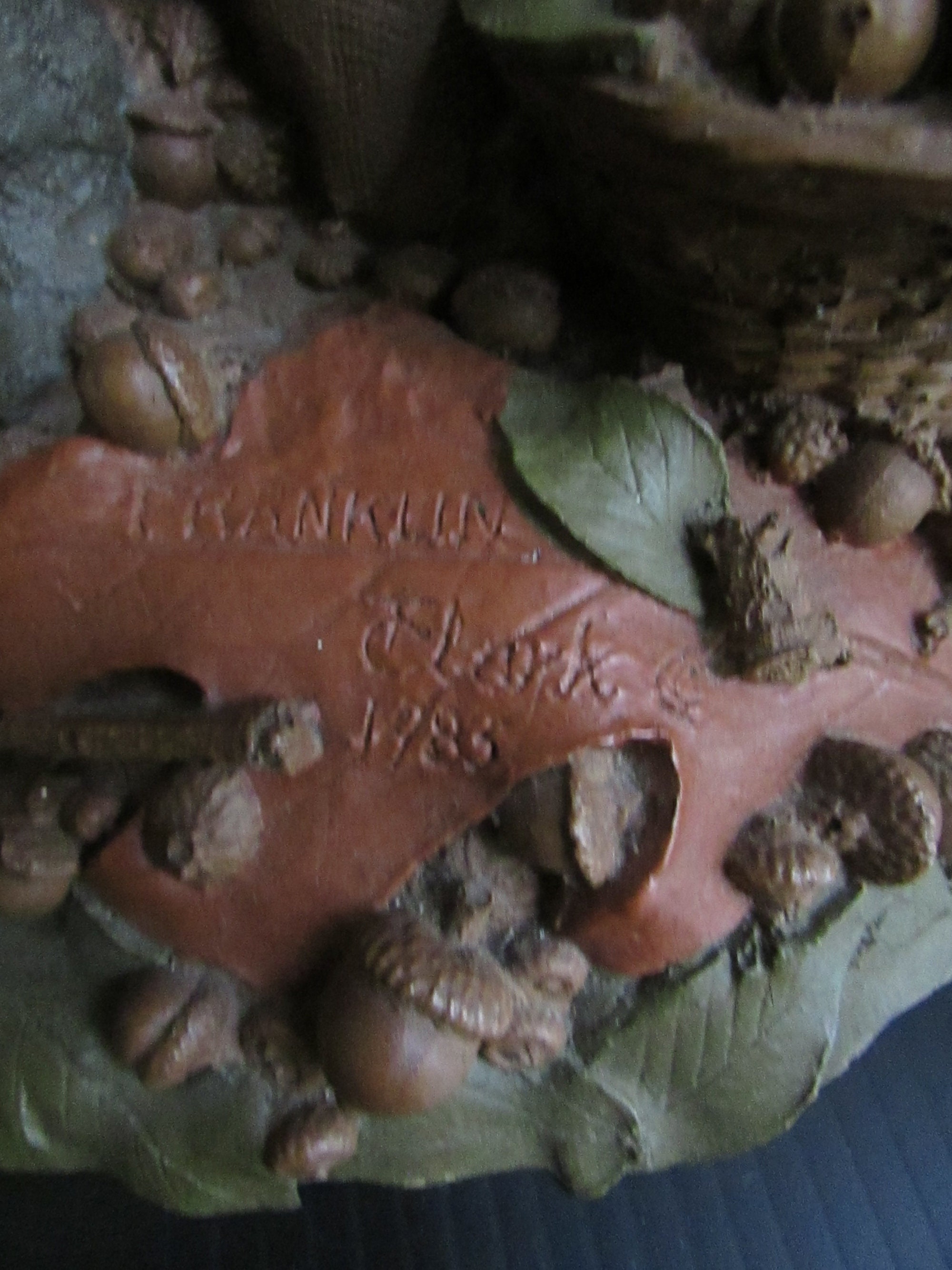 Franklin Gnome Statue- Tom Clark Gnome Collecting Acorns