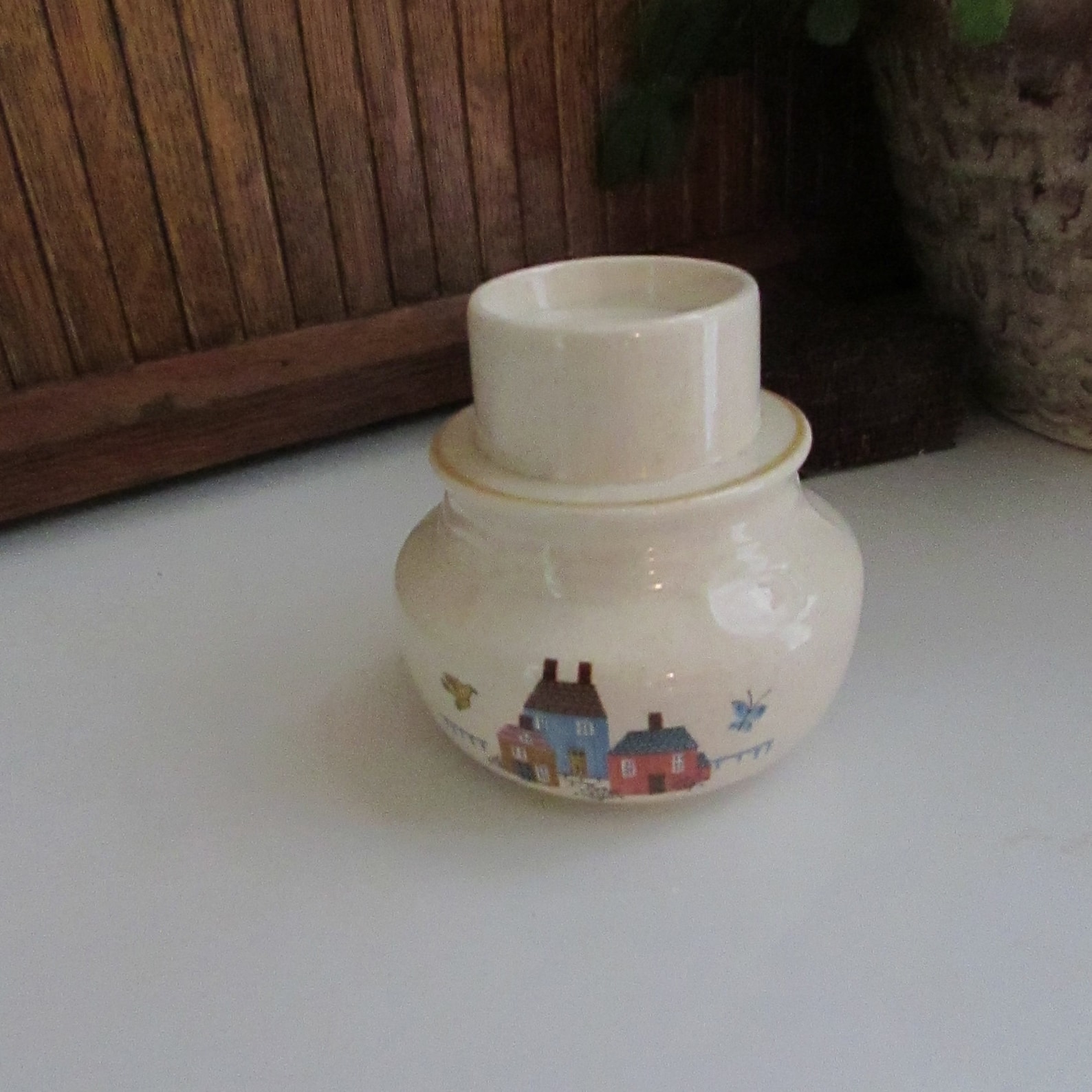 Heartland Farm Scene Taper Candle Holder & Hurricane Lamp Etsy