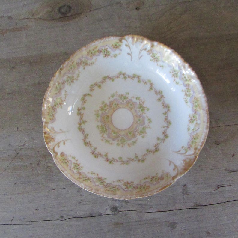 Green Floral Theodore Haviland Limoges 5 Berry Bowls Green Etsy