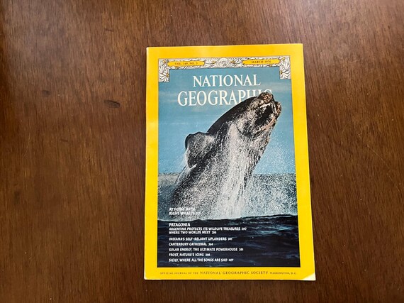 March 1976 National Geographic Magazine – Whales, Patagonia