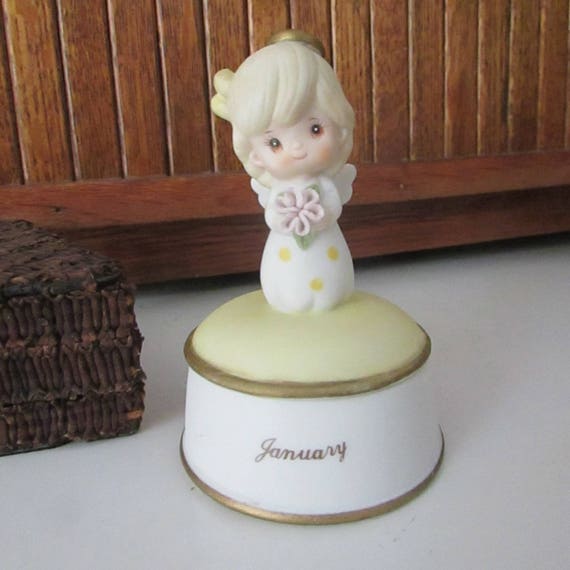 January Angel Trinket Box – Lefton Angel Box – Ye… - image 2