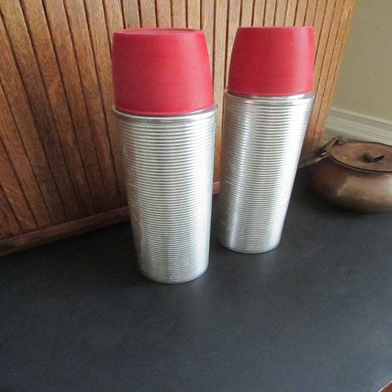 Doodt zand Raap bladeren op 1 Original Thermos Brand Aluminum Thermos W/ Ribbed Sides - Etsy