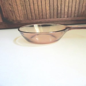 Amber 1 Pint (0.5 Liter) Corning Vision Sauce Pan – Brown Amber Pyrex Glass Pot – Made in U.S.A. –Vintage Corning Vision Cookware