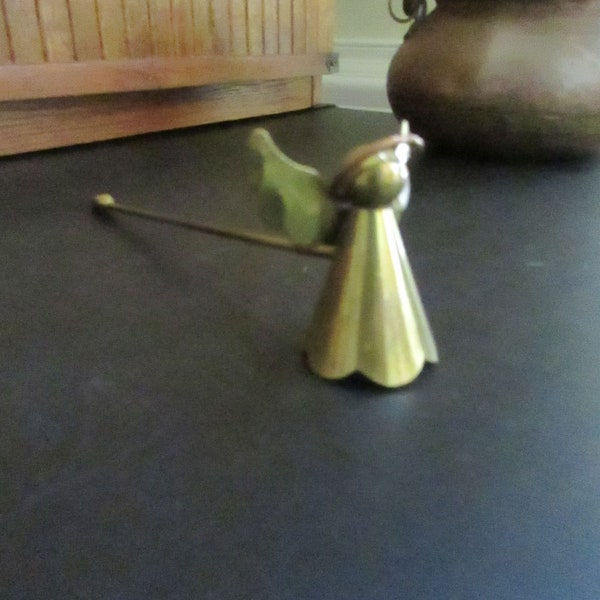 Brass Angel Candle Snuffer –Long Handled Mixed Metal Brass Metal Snuffer –Christmas Brass Candle Snuffer -Vintage Christmas Candle Accessory