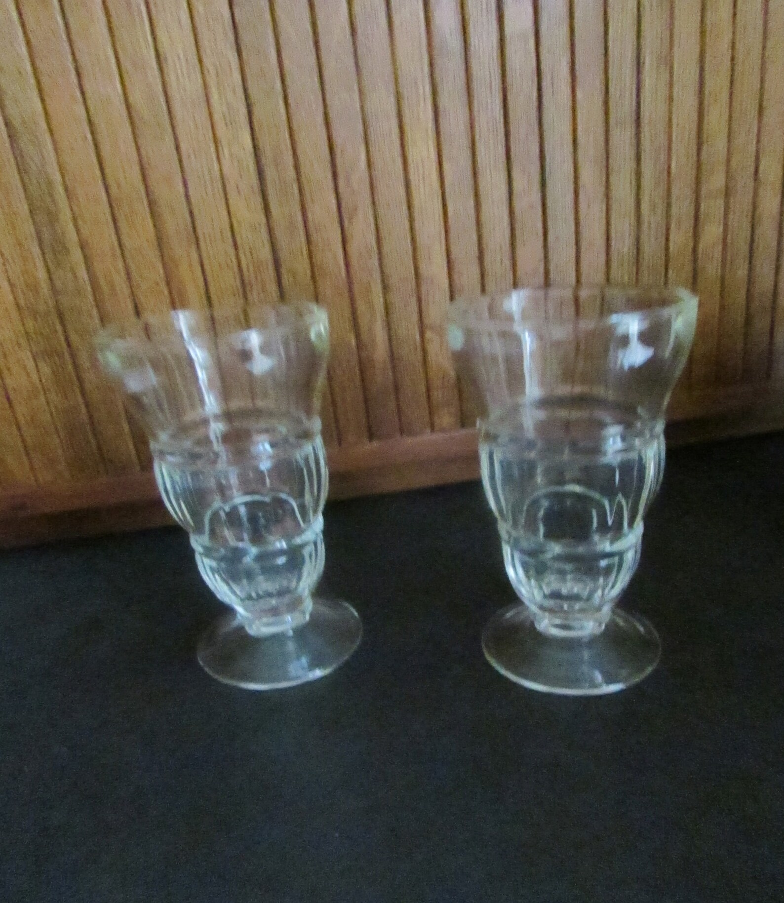 Old Fashioned Ice Cream Soda Glasses Set of 2 Bulbous Float Etsy