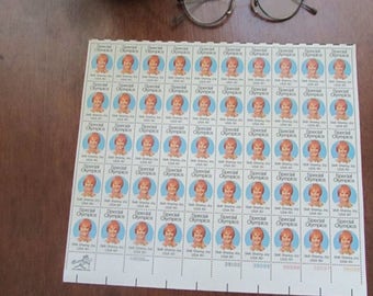 1979 Special Olympics Postage Stamps - 15 Cent US Postage Stamps – Sheet of 50 Unused Vintage Stamps