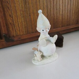 Precious Moments Clown – Lord Keep Me On The Ball – Clown on Top of Ball - Vintage Porcelain Precious Moments Collectible - Retired Figurine