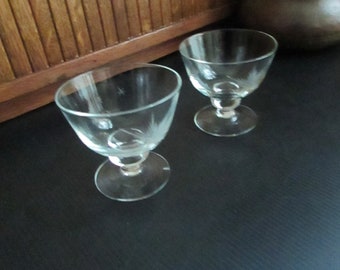 Star Champagne Glasses – Set of 3 Glasses with Thick Lobe Stem – Short Sherbet/ Dessert Cups – Vintage Stemware