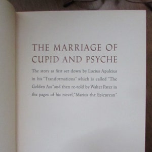 The Marriage of Cupid and Psyche Retold by Walter Pater from The Golden Ass of Luceuis Apuleius Edmund Dulac Illustrated Vintage Book image 2