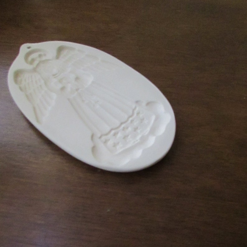Angel Shortbread Angel Shortbread Mold – Tall Ivory Clay Christmas Angel Cookie Mold ...