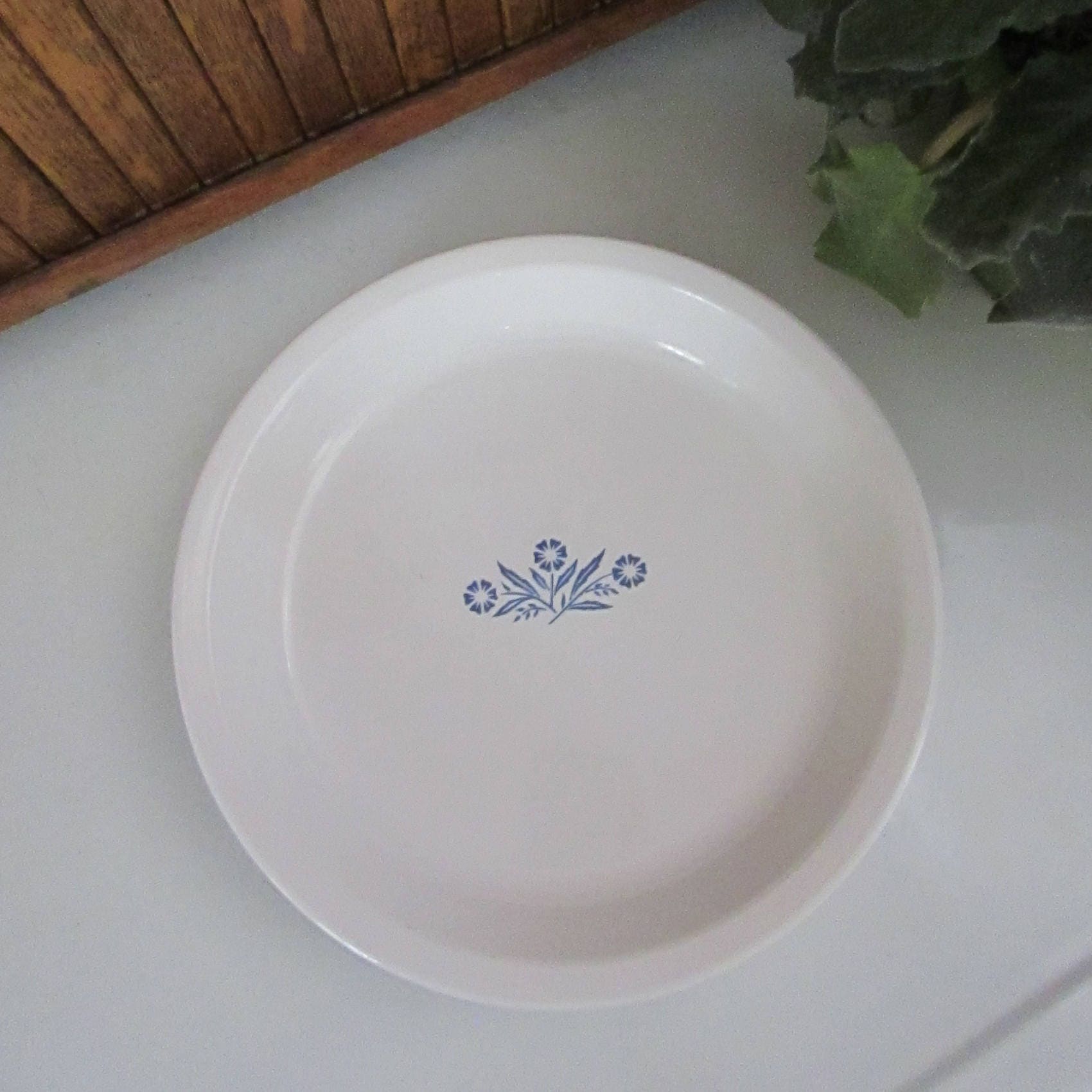 Corningware blue top cornflower pie plate