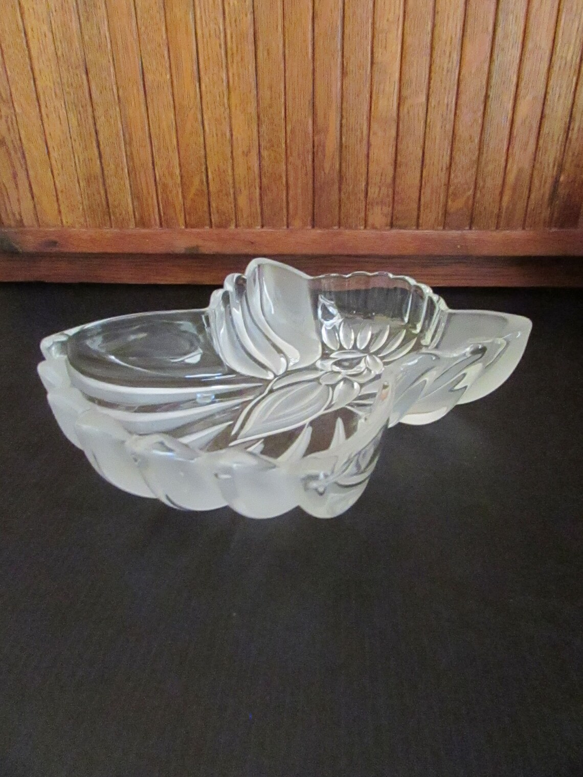 Gorham Crystal Angel Candy Dish Grand verre dépoli Christmas Etsy France