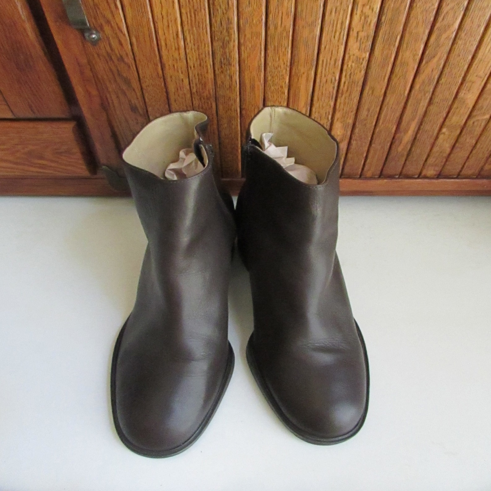 Bass Chocolate Brown Booties Size 11 Brown Leather Boots Etsy