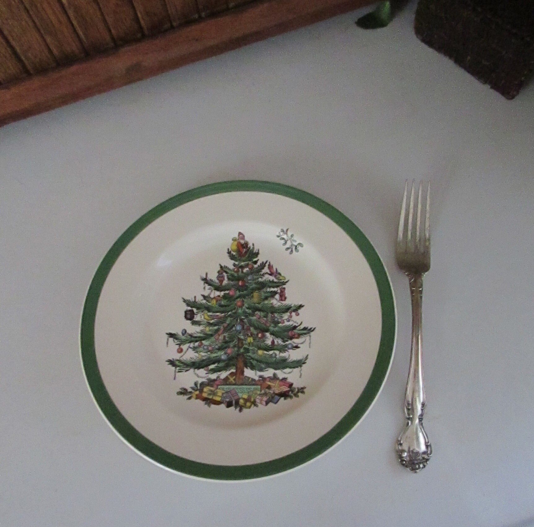 Vintage Antique Looking Plate Christmas Plate Ornament 