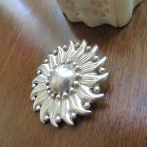 アクセサリー Vintage Mexican Jewelry sunflower taxco Hector Aguilar ~ Vintage Taxco 940 Silver Large Sunflower
