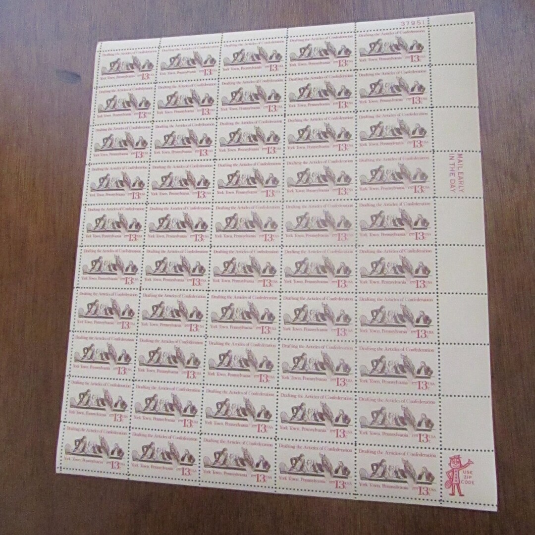 Drafting the Articles of Confederation 1977 US Postage Stamp 13 Cent