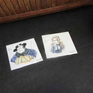 Choice Old Curiosity Shop Character Tile – Little Nell or Tony Weller – 4.25” x 4.25” Square Ceramic Tile– Denrose Studios –Dickensian Decor