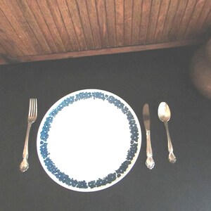 Evening Song Dinner Plate – Large Blue Flower Plate – Blue Floral Pattern - 1970s Vintage Centura Corning Dinnerware