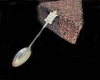 Lachine Rapids Province De Quebec, Canada Sterling Demitasse Souvenir Spoon -Vintage Collectible Sterling Silver Spoon