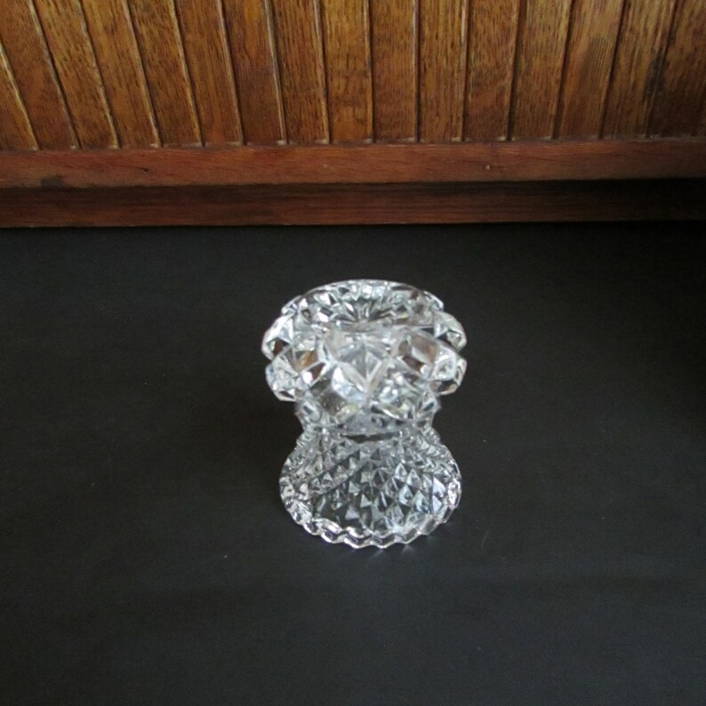 Small Miniature Crystal Bud Vase/ Toothpick Holder clear | Etsy