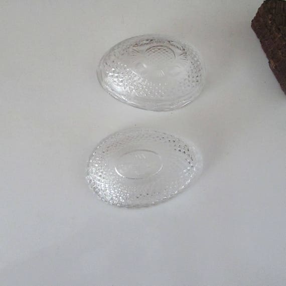 Lead Crystal Glass Egg Trinket Box Covered Egg Dish … Gem