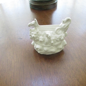 Noah’s Ark Light Cover – White Bisque Porcelain – Noah & Animals in Ark  Night Light Cover – Vintage Nursery Décor – Noah’s Ark Collectible