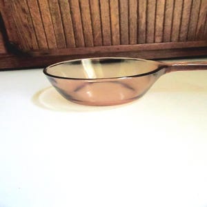 Amber 1 Pint (0.5 Liter) Corning Vision Sauce Pan – Brown Amber Pyrex Glass Pot – Made in U.S.A. –Vintage Corning Vision Cookware
